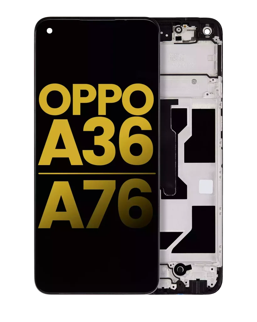 Oppo A76 İle Uyumlu Ekran Dokunmatik Çerçeveli Ekran %100 Orijinal