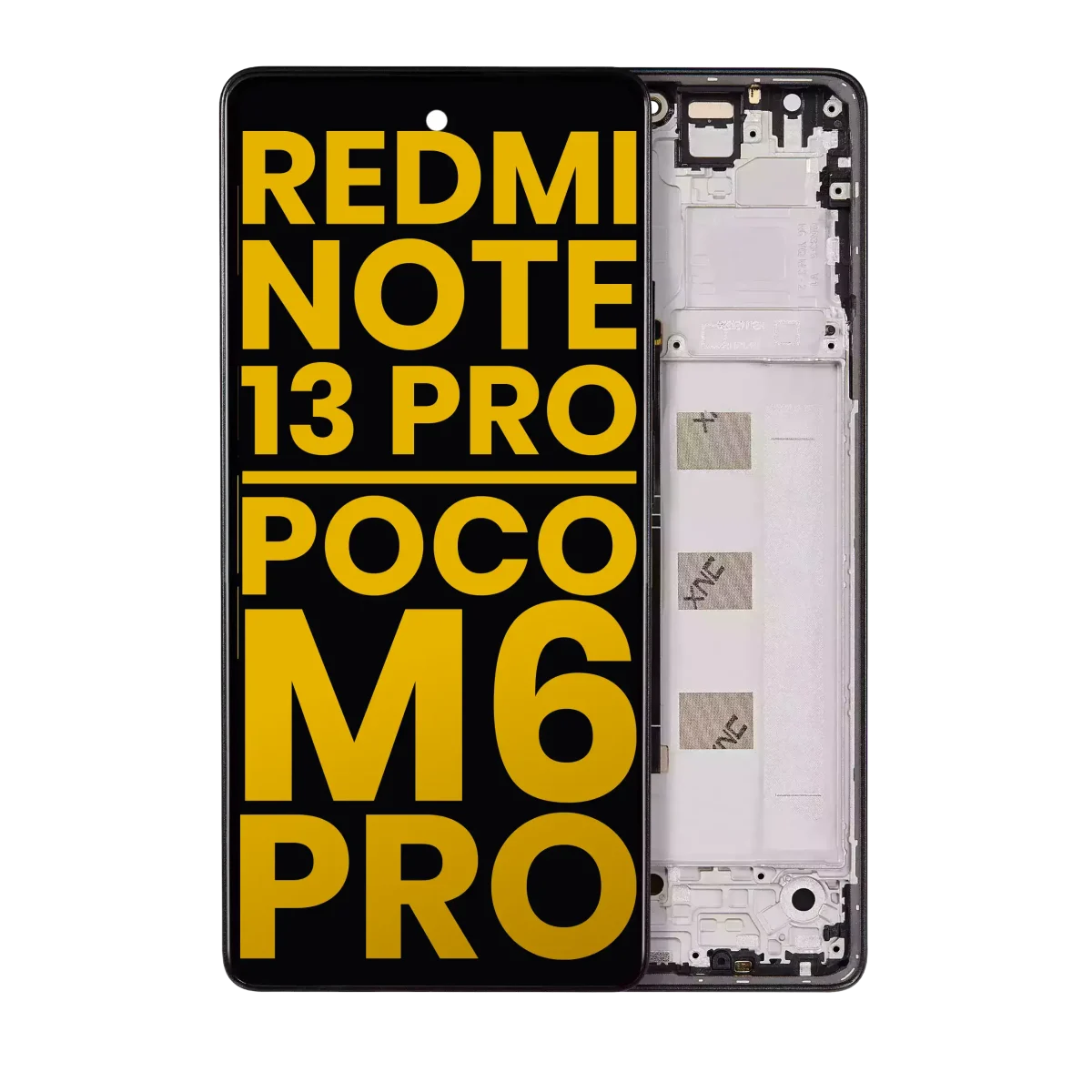 Poco M6 Pro İle Uyumlu Çerçeveli Ekran Dokunmatik (Amoled Ekran) (Gece Yarısı Siyahı) - Görsel 2