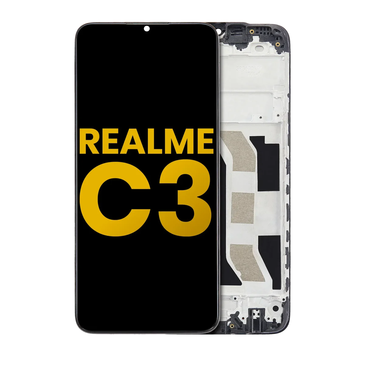 Realme C3 İle Uyumlu Ekran Dokunmatik Çerçeveli %100 Orijinal Servis (Tüm Renkler İle Uyumlu)