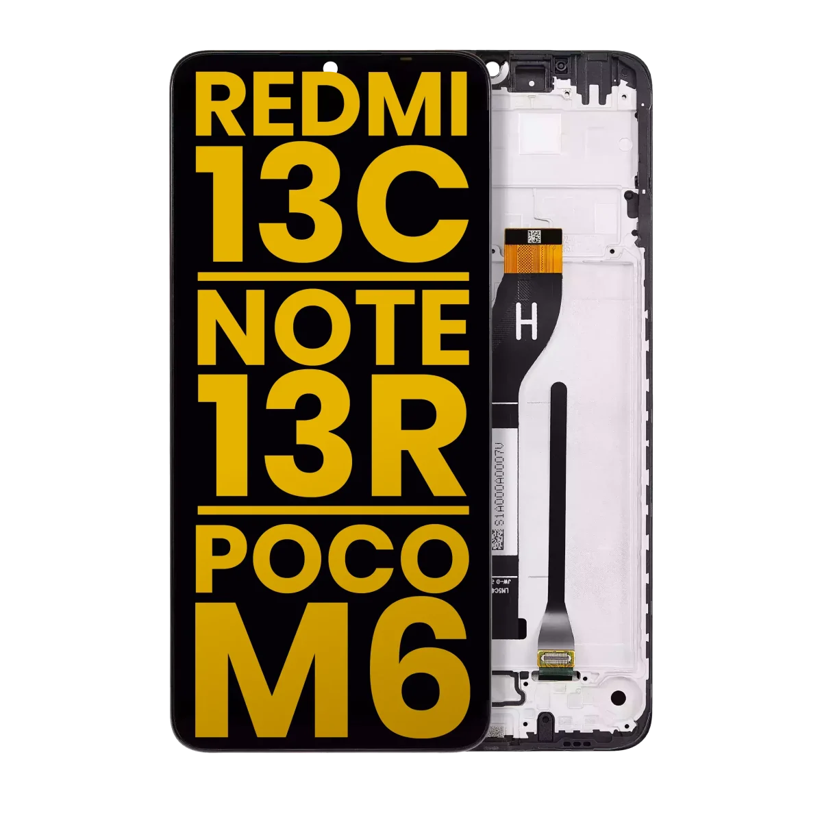 Redmi 13C İle Uyumlu Xiaomi Redmi 13C 5G İle Uyumlu / Note 13R / Poco M6 5G Orijinal (Tüm Renkler Uyumlu)  Çerçeveli Ekran Dokunmatik - Görsel 2