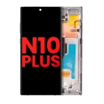 SSamsung Galaxy Note 10 Plus 5G İçin Çerçeveli ekran oled Ekranı (Aftermarket Plus) (Aura Glow / Silver)