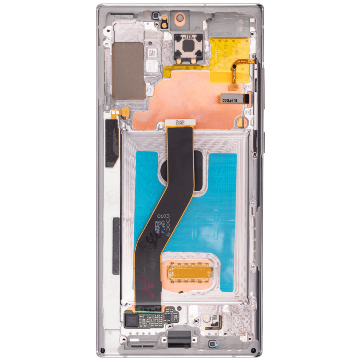 SSamsung Galaxy Note 10 Plus 5G İçin Çerçeveli ekran oled Ekranı (Aftermarket Plus) (Aura Glow / Silver) - Görsel 4