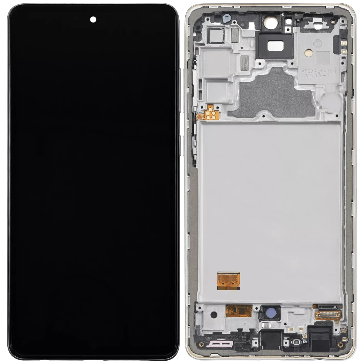 SamsuSamsung A72 İle Uyumlu Çerçeveli ekran Orijinal Ekranı  (A725 / 2021) (6.67") (Aftermarket Plus (Harika Beyaz) - Görsel 2