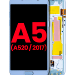 Samsung A5 (A520 / 2017) İle Uyumlu Çerçeveli ekran Orijinal Ekranı (Aftermarket Plus) (Blue Mist)