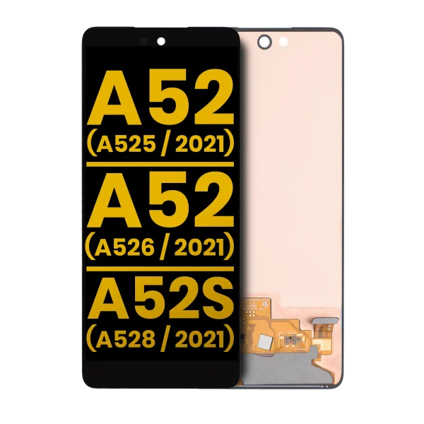 Samsung A52 4G Çerçevesiz ekran Orijinal Ekranı (A525 / 2021) / 5G (A526 / 2021) / A52S 5G (A528 / 2021) Orijinal (Tüm Renkler)