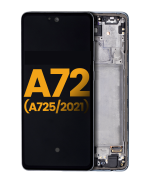 Samsung A72 (A725 / 2021) Orijinal (Harika Siyah) İçin Çerçeveli ekran Orijinal Ekranı