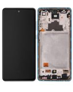 Samsung A72 (A725 / 2021) (Servis Paketi) (Harika Mavi) İçin Çerçeveli ekran Orijinal Ekranı - Görsel 2
