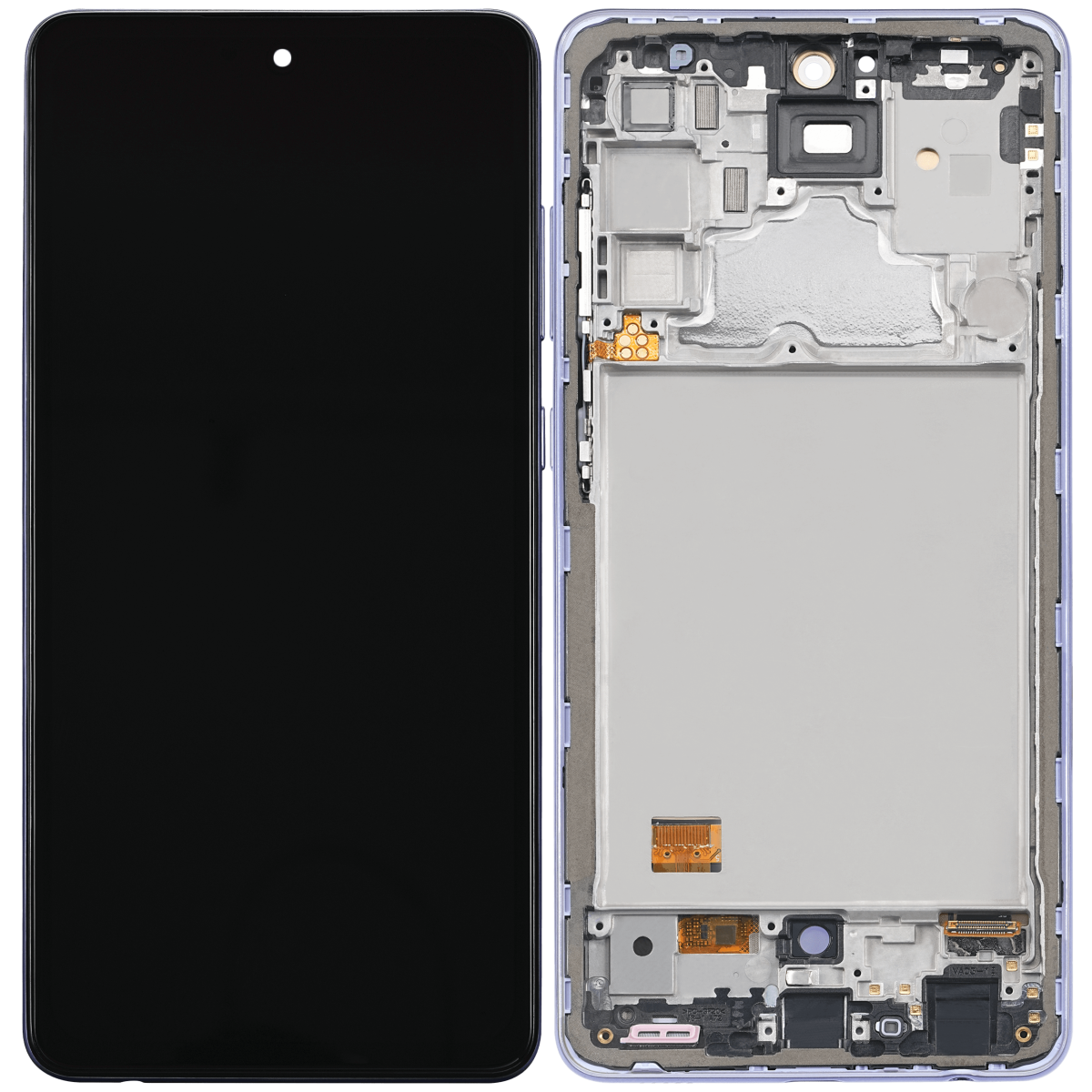 Samsung A72 İle Uyumlu Çerçeveli ekran OLED Ekranı (A725 / 2021) (6.67") (Aftermarket Plus (Harika Menekşe) - Görsel 2