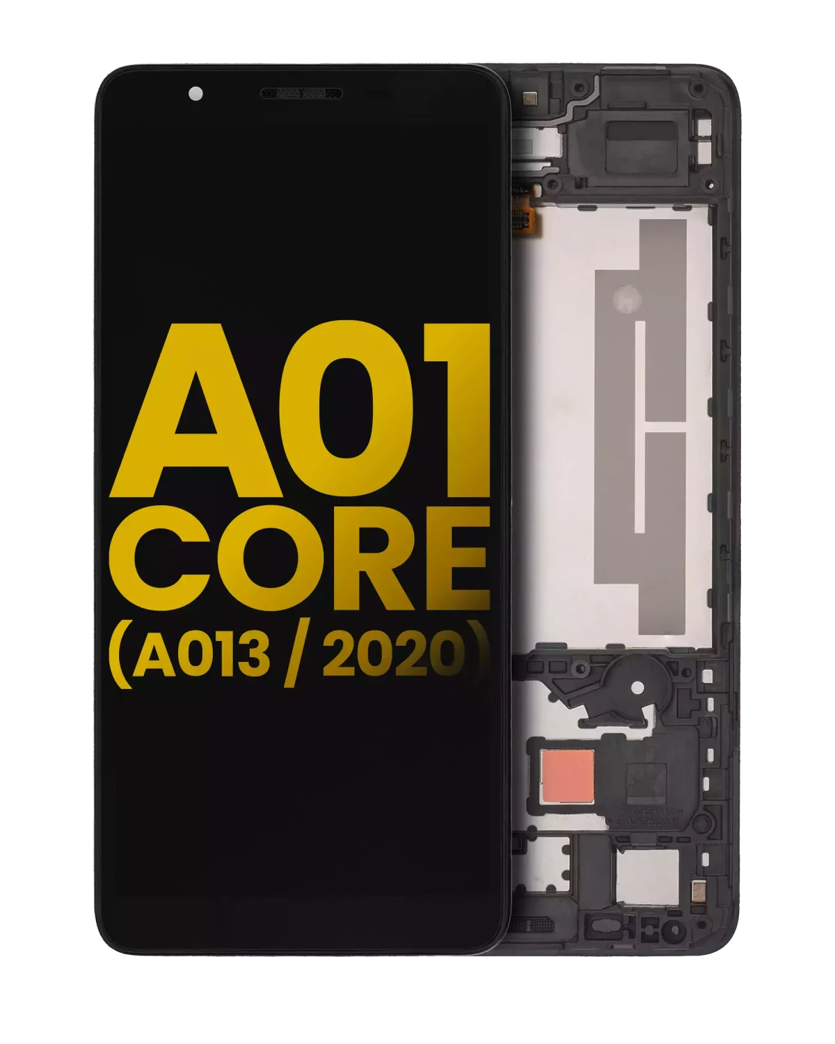 Samsung Galaxy A01 Core İle Uyumlu İçin Çerçeveli ekran (A013 2020) Orijinal (Siyah)  LCD Ekranı