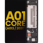 Samsung Galaxy A01 Core İle Uyumlu İçin Çerçeveli ekran (A013 2020) Orijinal (Siyah)  LCD Ekranı