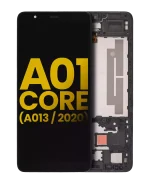 Samsung Galaxy A01 Core İle Uyumlu İçin Çerçeveli ekran (A013 2020) Orijinal (Siyah)  LCD Ekranı