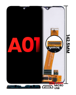 Samsung Galaxy A01 İle Uyumlu Çerçevesiz ekran LCD Ekranı (Global Model) (Mikro USB Çerçeve) (Satış Sonrası Plus: Incell) (Tüm Renkler)