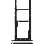 Samsung Galaxy A01 İle Uyumlu Çift Sim Kart Tepsisi (A015 2020) (Siyah)