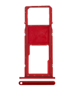 Samsung Galaxy A01 İle Uyumlu Tek Sim Kart Tepsisi (A015 2020) (Kırmızı)
