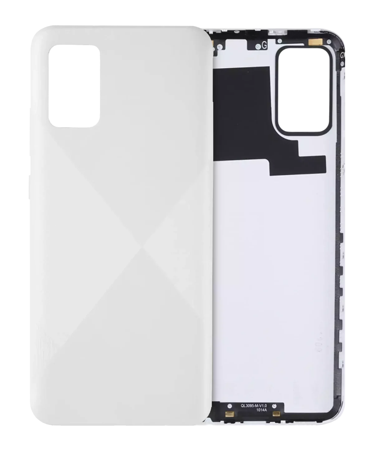 Samsung Galaxy A02 Arka İle Uyumlu Kapak Camı S (A025 2020) (Servis Paketi) (Beyaz)