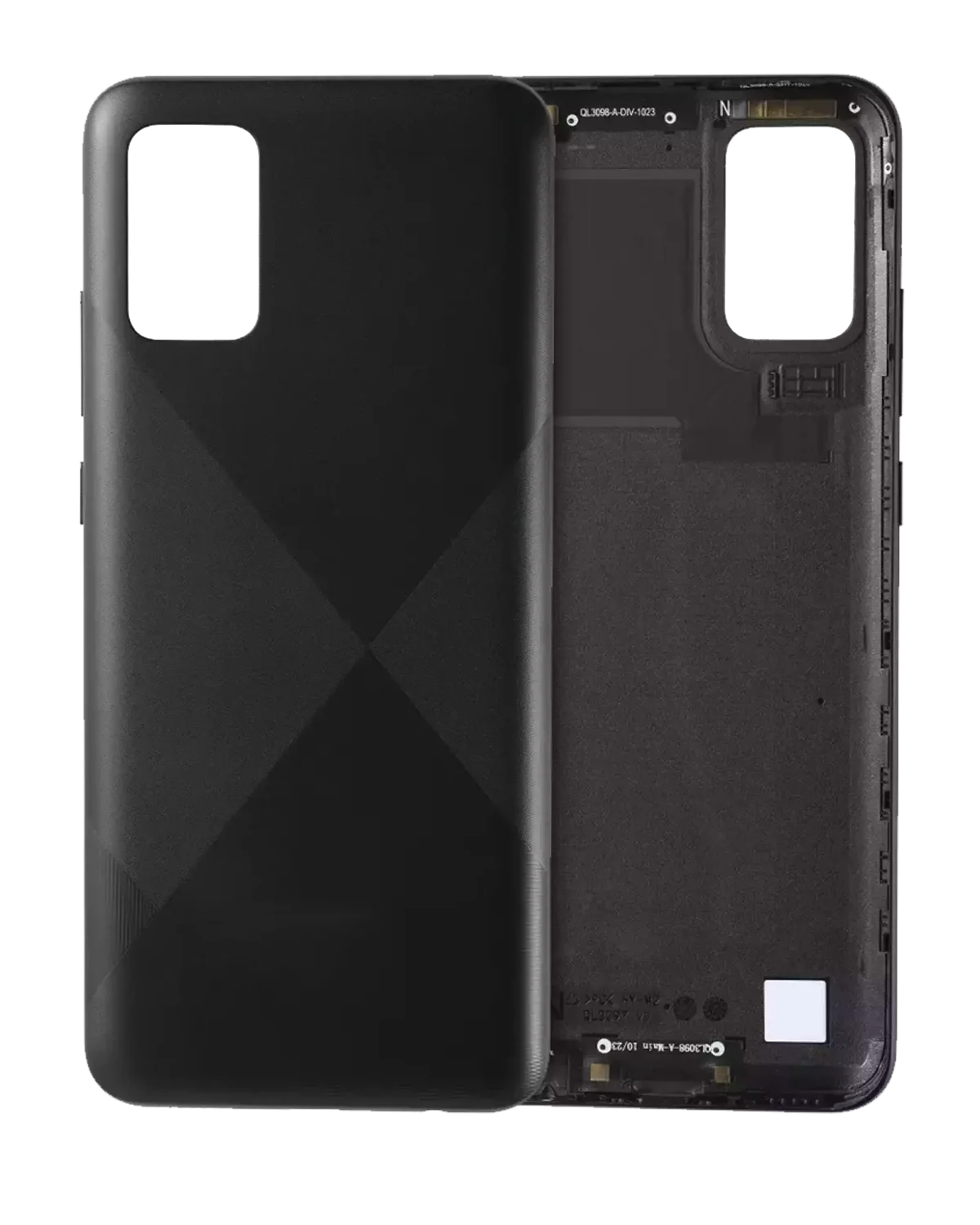 Samsung Galaxy A02 Arka İle Uyumlu Kapak Camı S (A025 2020) (Servis Paketi) (Siyah)