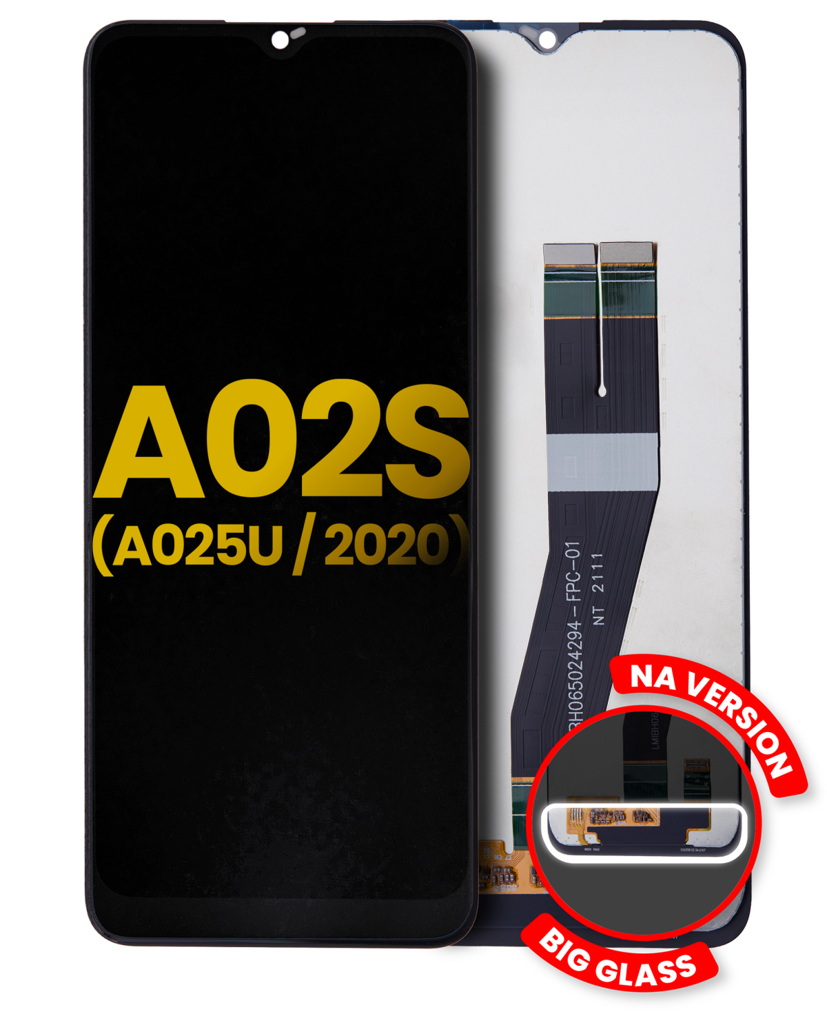 Samsung Galaxy A02 İle Uyumlu Çerçevesiz ekran LCD Ekranı S (A025U 2020) (ABD Sürümü) Orijinal (Tüm Renkler)