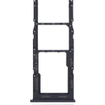 Samsung Galaxy A02 İle Uyumlu Çift Sim Kart Tepsisi (A022 2020) (Siyah)