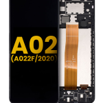 Samsung Galaxy A02 İle Uyumlu İçin Çerçeveli ekran (A022F 2020) Orijinal (Tüm Renkler)  LCD Ekranı Uyumlu