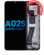 Samsung Galaxy A02 S İle Uyumlu İçin Çerçeveli ekran (A025 2020) (Uluslararası Sürüm) (Yan Pazar: Incell) (Tüm Renkler)  LCD Ekranı