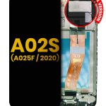 Samsung Galaxy A02 S İle Uyumlu İçin Çerçeveli ekran (A025F 2020) (Uluslararası Sürüm) Orijinal (Tüm Renkler)  LCD Ekranı