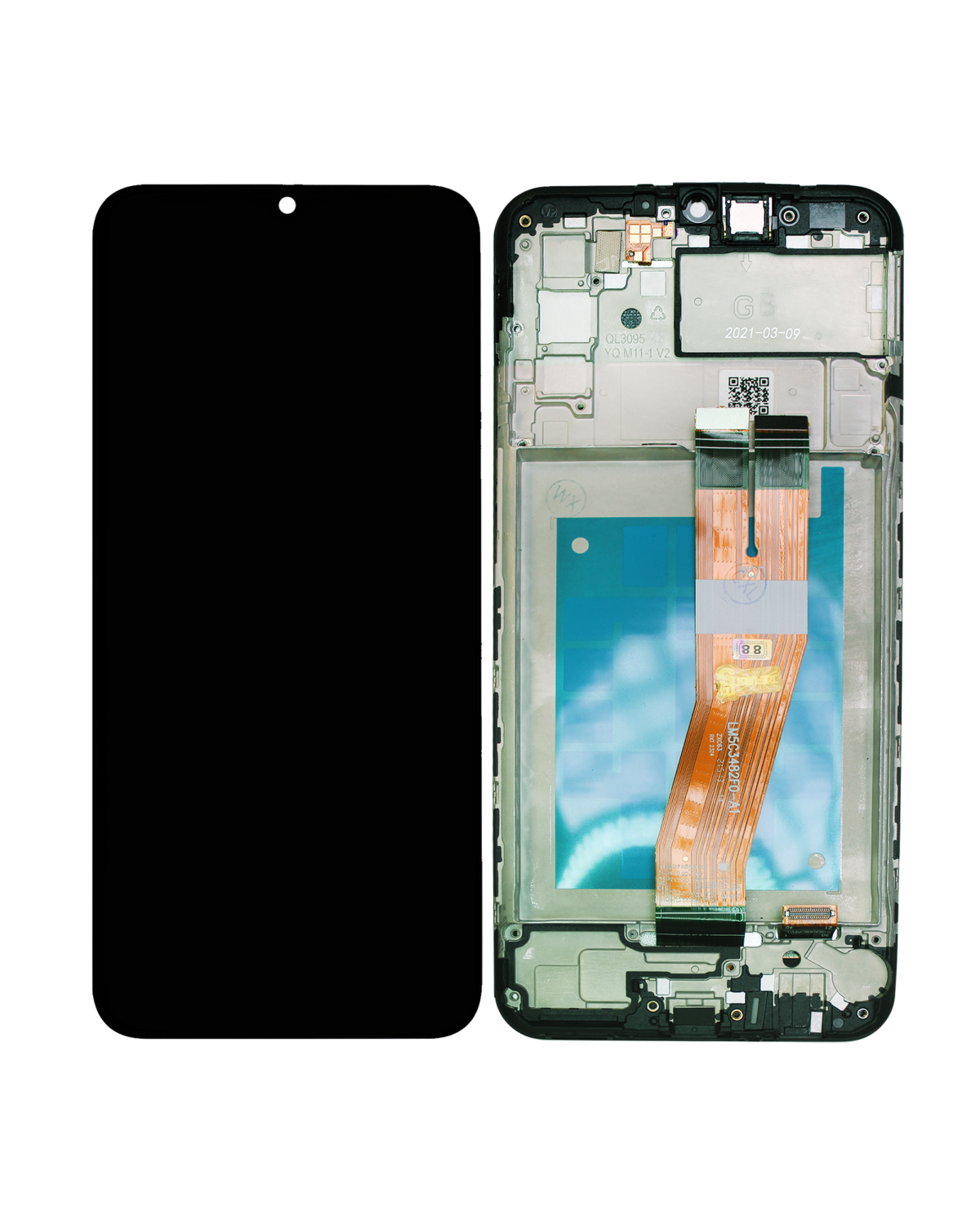 Samsung Galaxy A02S İle Uyumlu İçin Çerçeveli ekran (A025F 2020) (Uluslararası Sürüm) Orijinal (Tüm Renkler)  LCD Ekranı - Görsel 3