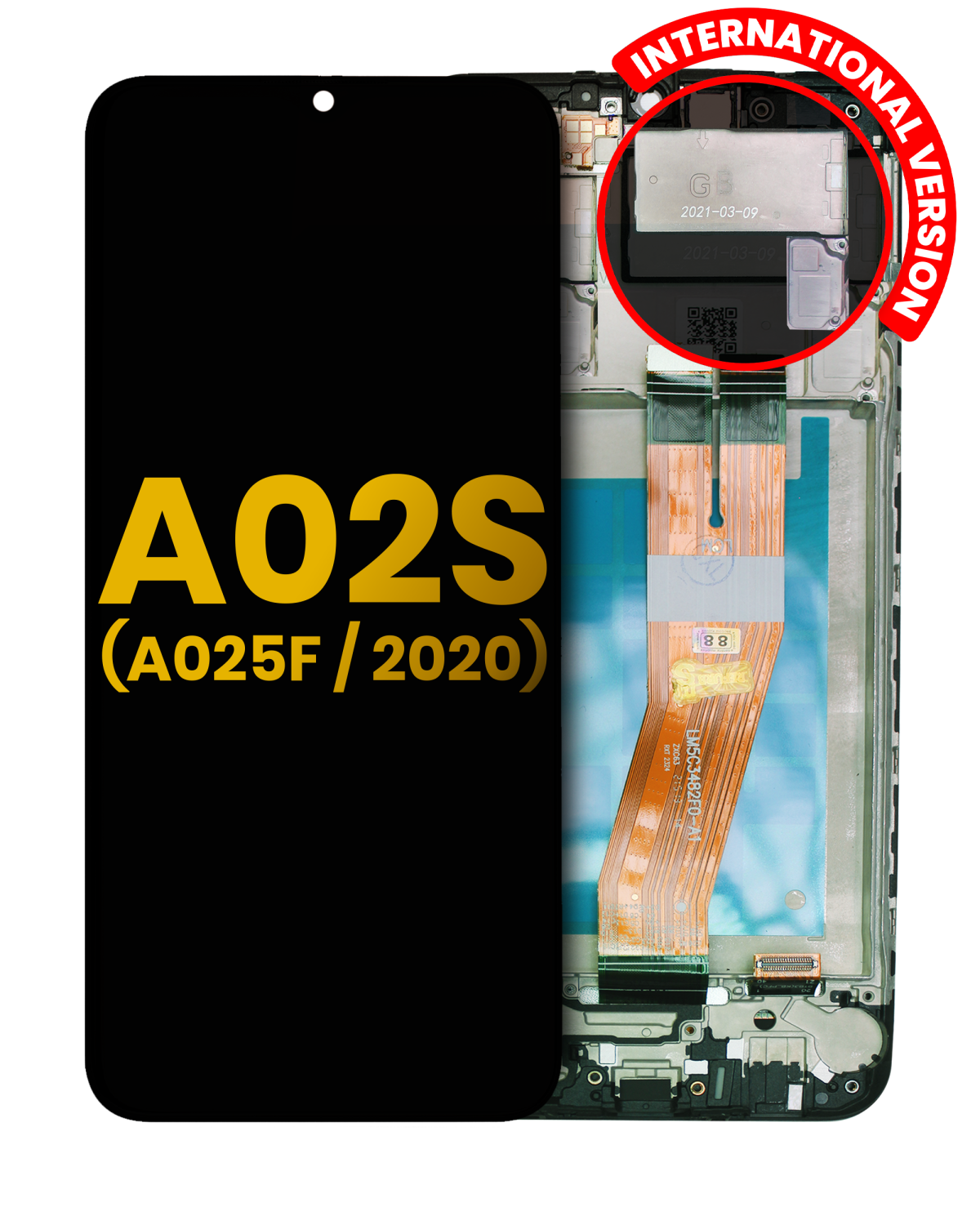 Samsung Galaxy A02S İle Uyumlu İçin Çerçeveli ekran (A025F 2020) (Uluslararası Sürüm) Orijinal (Tüm Renkler)  LCD Ekranı - Görsel 5