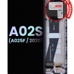 Samsung Galaxy A02 S İle Uyumlu İçin Çerçeveli ekran (A025F 2020) (Uluslararası Sürüm) (Servis Paketi) (Tüm Renkler)  LCD Ekranı Uyumlu