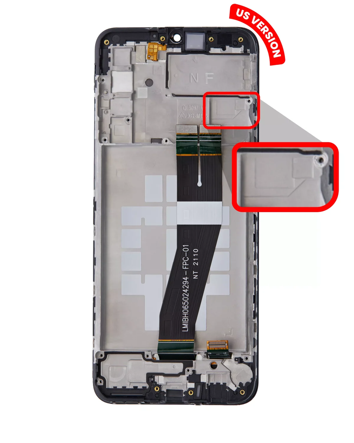 Samsung Galaxy A02S İle Uyumlu İçin Çerçeveli ekran (A025U 2020) (ABD Sürümü) (Servis Paketi) (Tüm Renkler)  LCD Ekranı Uyumlu - Görsel 3