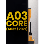 Samsung Galaxy A03 Core İle Uyumlu Çerçevesiz ekran LCD Ekranı (A032 2021) Orijinal (Siyah)