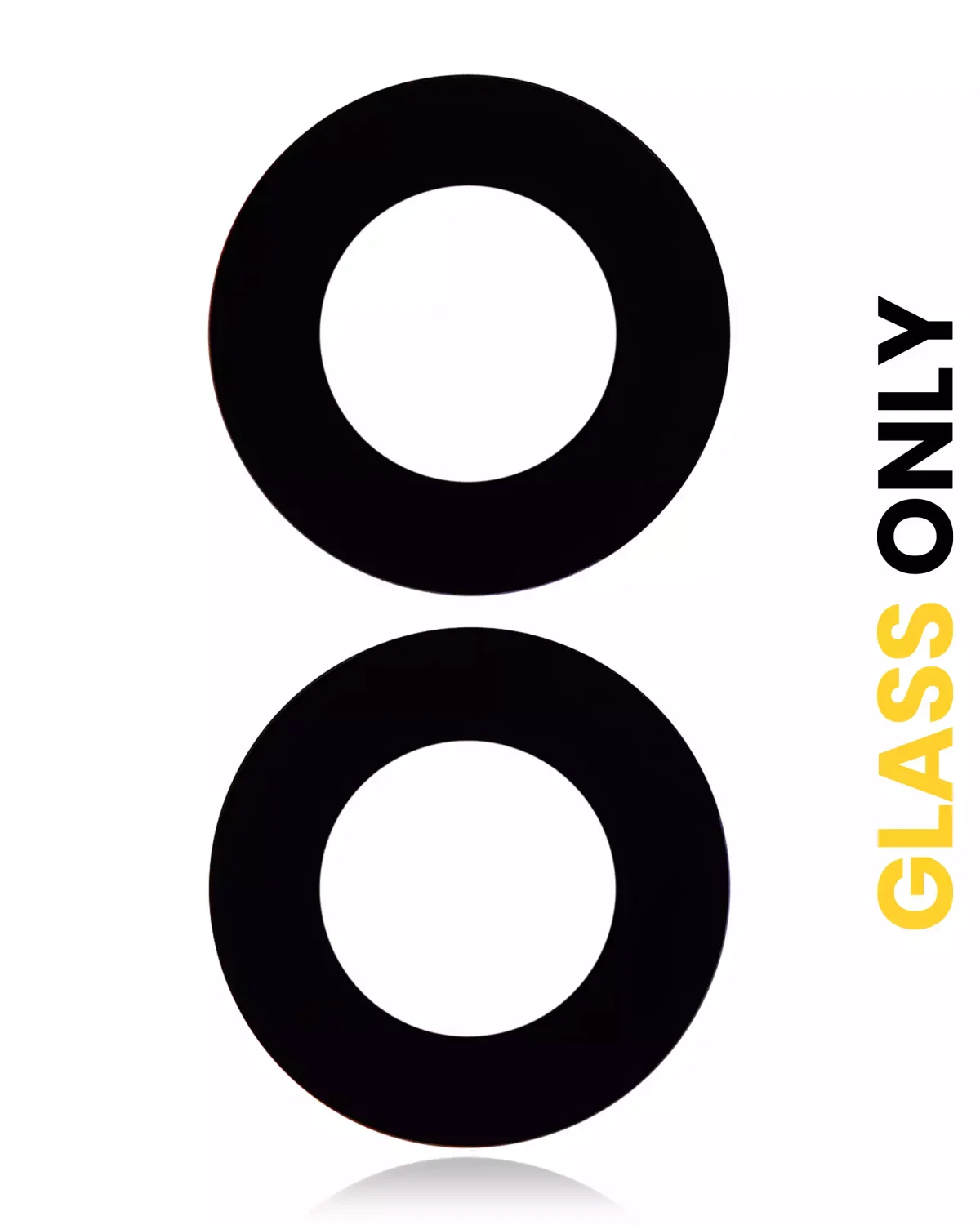 Samsung Galaxy A03 İle Uyumlu Arka Kamera Lensi (Sadece Cam) Yapışkanlı (A035  (2 Parça Set)