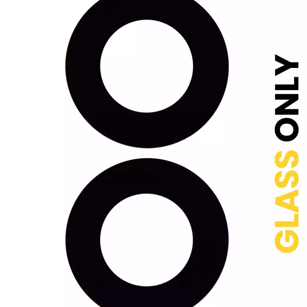 Samsung Galaxy A03 İle Uyumlu Arka Kamera Lensi (Sadece Cam) Yapışkanlı (A035  (2 Parça Set)