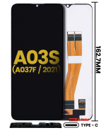 Samsung Galaxy A03 İle Uyumlu Çerçevesiz ekran LCD Ekranı s (A037F 2021) (Çift Sim) (Tip C Çerçeve) Orijinal (Tüm Renkler)