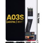 Samsung Galaxy A03 İle Uyumlu Çerçevesiz ekran LCD Ekranı s (A037F A037G 2021) (Tek Sim) (C Tipi Çerçeve) Orijinal (Tüm Renkler)