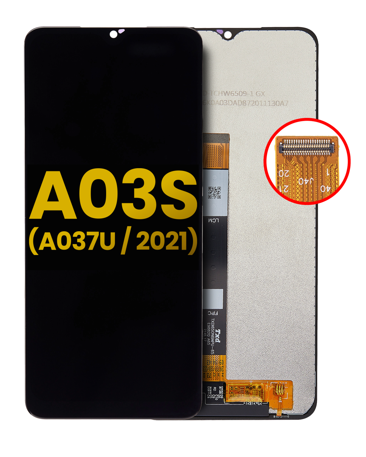 Samsung Galaxy A03 İle Uyumlu Çerçevesiz ekran LCD Ekranı s (A037U 2021) (ABD Sürümü) Orijinal (Tüm Renkler)