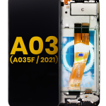Samsung Galaxy A03 İle Uyumlu İçin Çerçeveli ekran (A035F 2021) Orijinal (Tüm Renkler)  LCD Ekranı Uyumlu