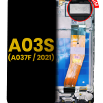 Samsung Galaxy A03 s İle Uyumlu İçin Çerçeveli ekran (A037F 2021) (Çift Sim) (Mikro USB Çerçeve) Orijinal (Tüm Renkler)  LCD Ekranı