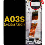 Samsung Galaxy A03 s İle Uyumlu İçin Çerçeveli ekran (A037F A037G 2021) (Tek Sim) (C Tipi Çerçeve) Orijinal (Tüm Renkler)  LCD Ekranı