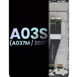 Samsung Galaxy A03 s İle Uyumlu İçin Çerçeveli ekran (A037M 2021) (Tek Sim) (C Tipi Çerçeve) (Servis Paketi) (Tüm Renkler)  LCD Ekranı Uyumlu