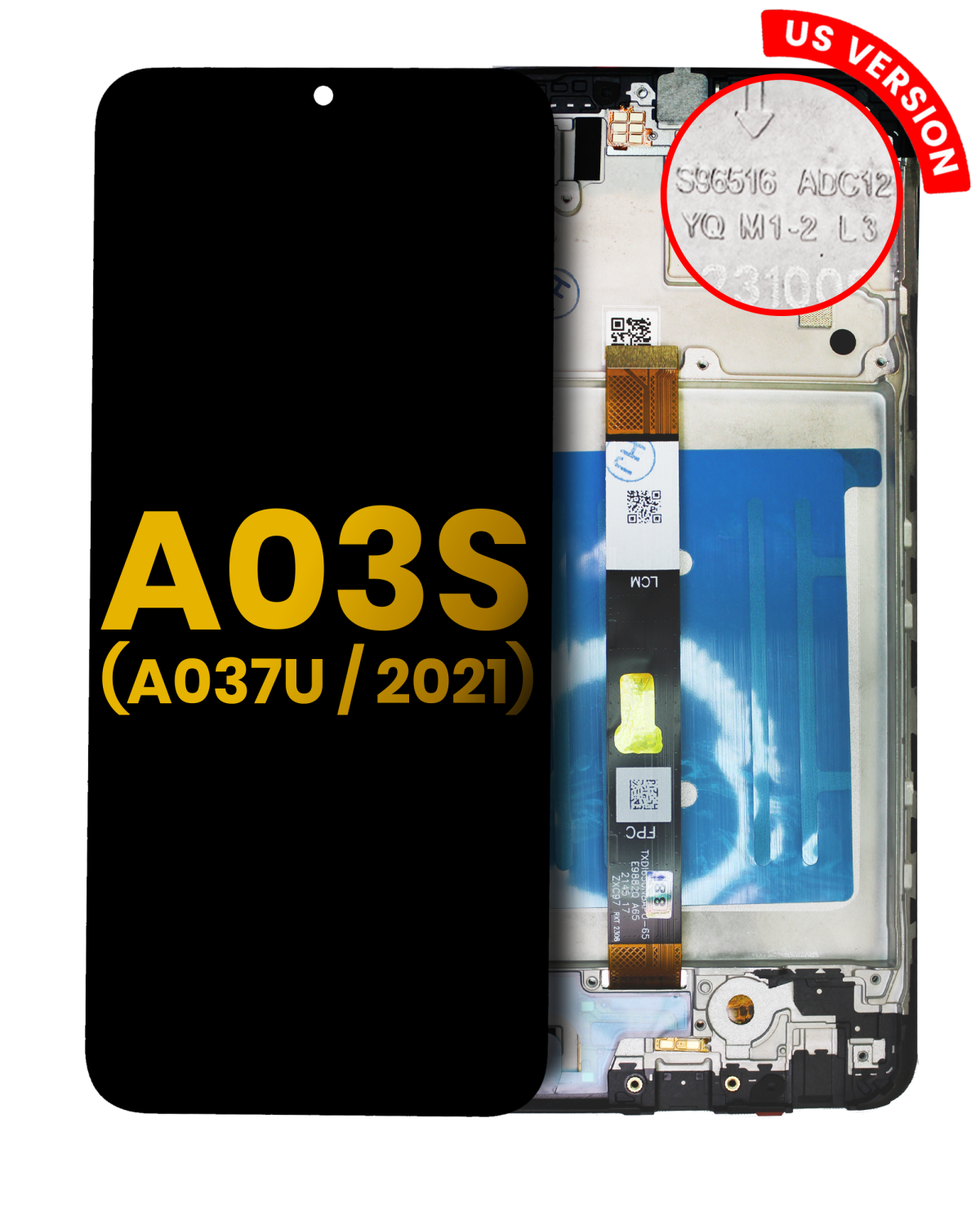 Samsung Galaxy A03 s İle Uyumlu İçin Çerçeveli ekran (A037U 2021) (ABD Sürümü) Orijinal (Tüm Renkler)  LCD Ekranı Uyumlu - Görsel 4