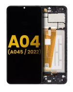 Samsung Galaxy A04 İle Uyumlu İçin Çerçeveli ekran (A045 2022) Orijinal (Tüm Renkler)  LCD Ekranı Uyumlu