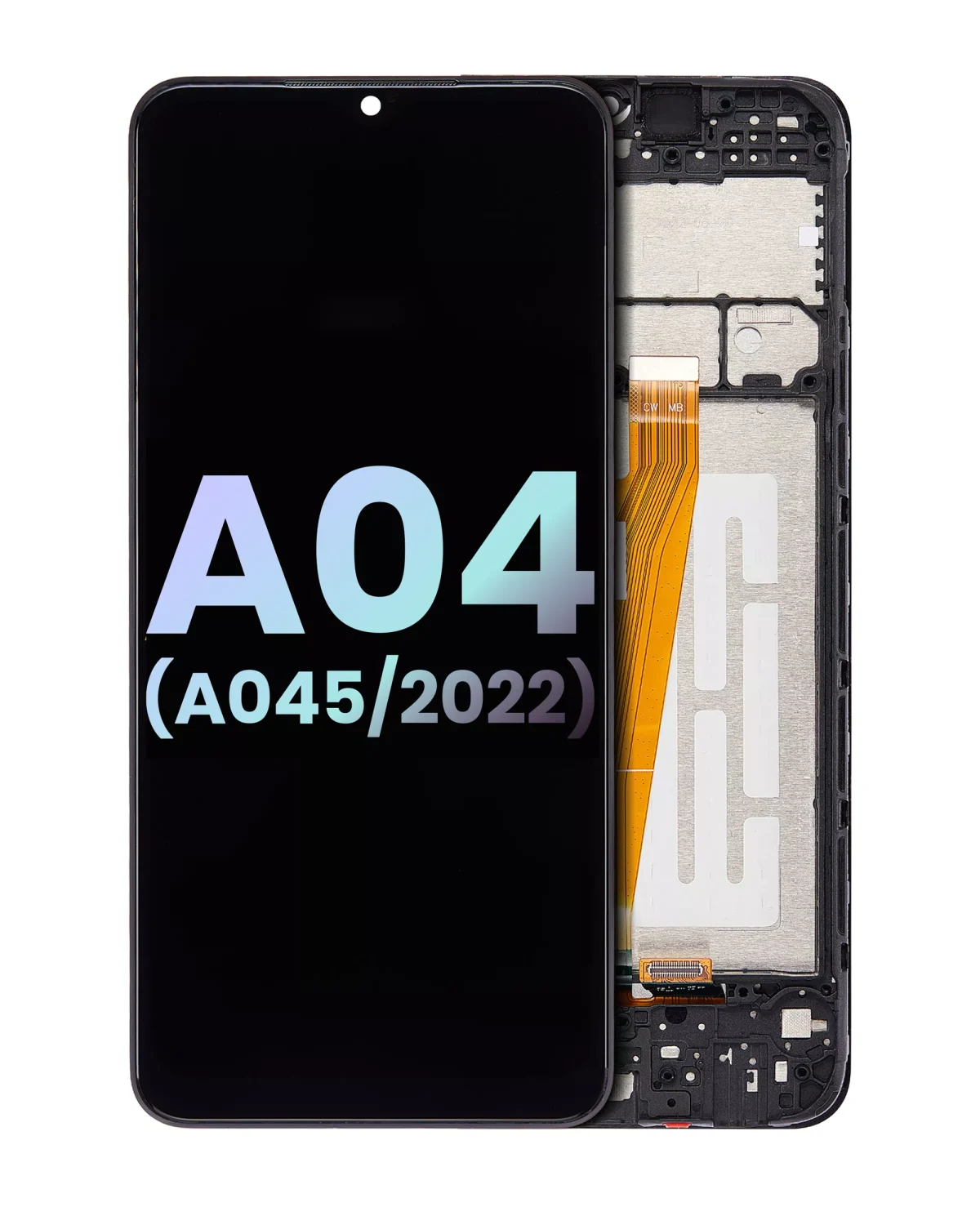Samsung Galaxy A04 İle Uyumlu İçin Çerçeveli ekran (A045 2022) (Servis Paketi) (Tüm Renkler)  LCD Ekranı Uyumlu