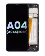 Samsung Galaxy A04 İle Uyumlu İçin Çerçeveli ekran (A045 2022) (Servis Paketi) (Tüm Renkler)  LCD Ekranı Uyumlu