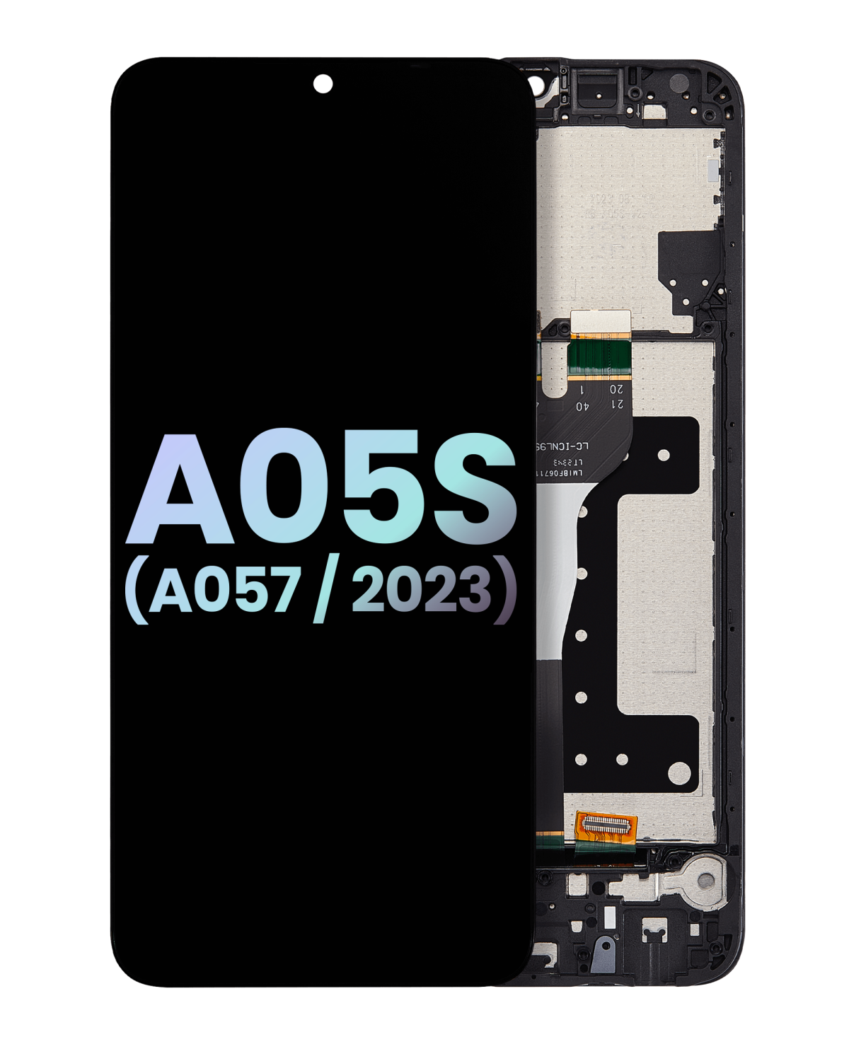 Samsung Galaxy A05 s İle Uyumlu İçin Çerçeveli ekran (A057 2023) (Service Pack) (Siyah)  LCD Ekranı
