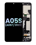 Samsung Galaxy A05 s İle Uyumlu İçin Çerçeveli ekran (A057 2023) (Service Pack) (Siyah)  LCD Ekranı
