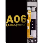 Samsung Galaxy A06 İle Uyumlu İçin Çerçeveli ekran (A065 2024) Orijinal (Tüm Renkler)  LCD Ekranı Uyumlu
