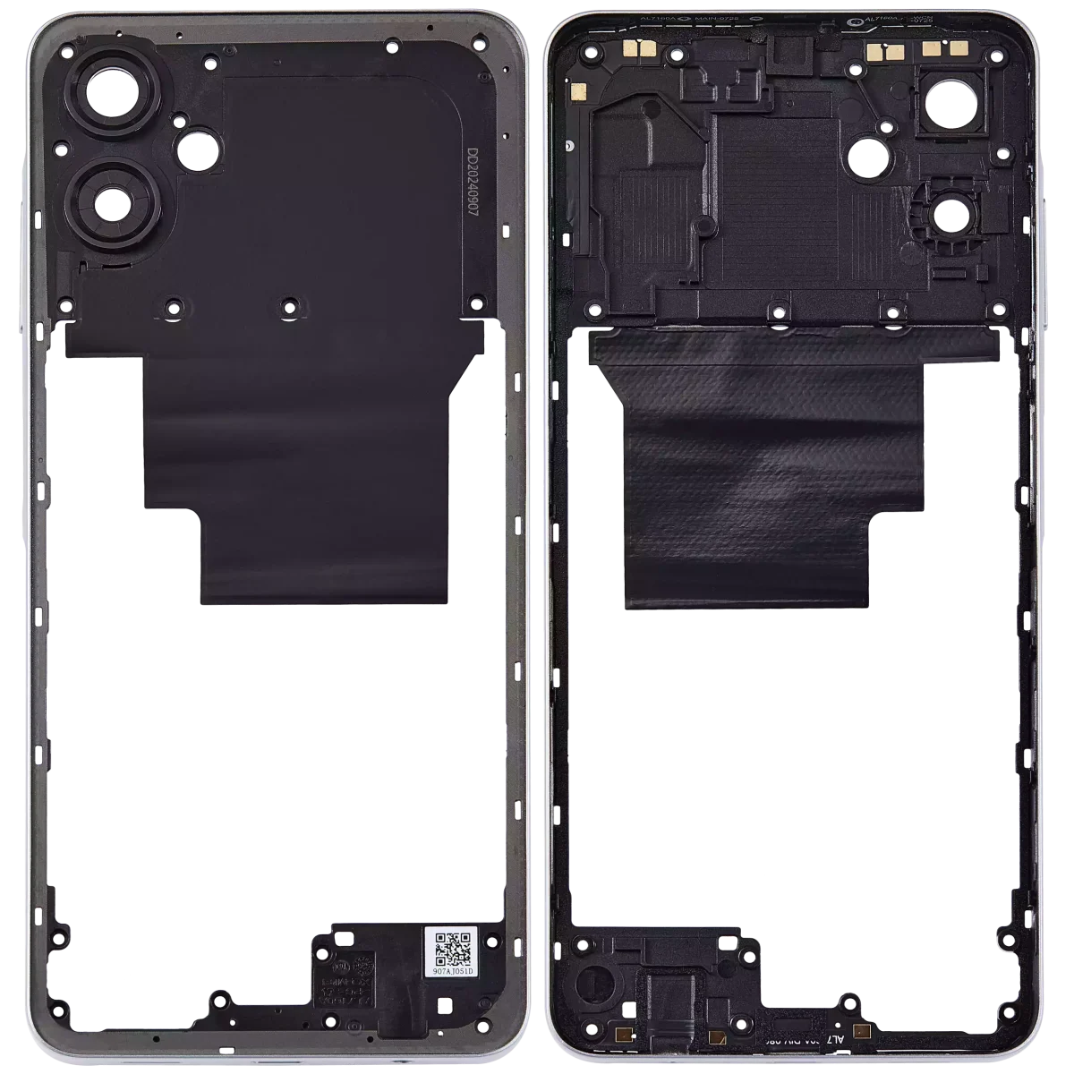 Samsung Galaxy A06 İle Uyumlu  Orta Çerçeve Kasası (A065 2024) (Beyaz) - Görsel 2