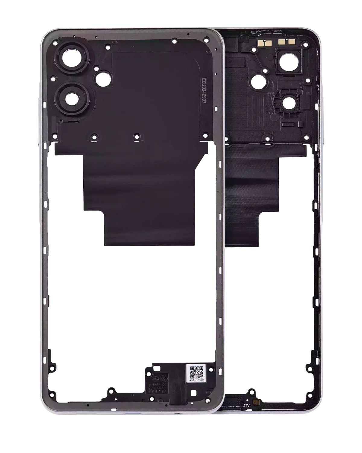 Samsung Galaxy A06 İle Uyumlu  Orta Çerçeve Kasası (A065 2024) (Beyaz)