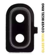 Samsung Galaxy A10 E İle Uyumlu Arka Kamera Lensi Çerçeveli Halkalı (A102 2019) (Siyah) - Görsel 5
