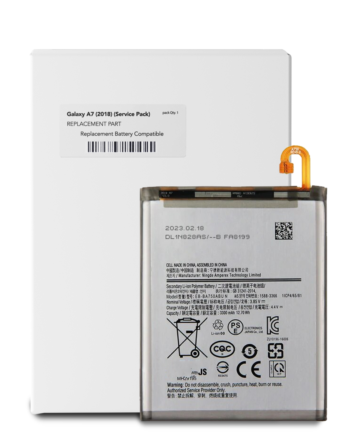 Samsung Galaxy A10 İle Uyumlu Batarya Pil (A105 2019) A7 (A750 2018) A8s (G887 2018) A8 (A810 2016) (Servis Paketi)